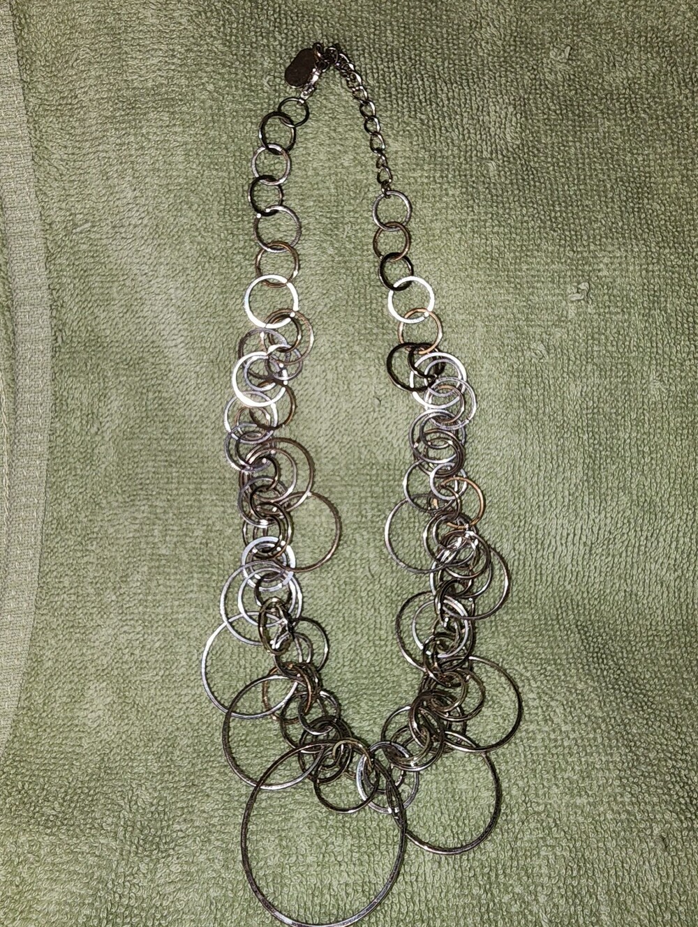 Alfani Silver Multi-Ring Statement Necklace